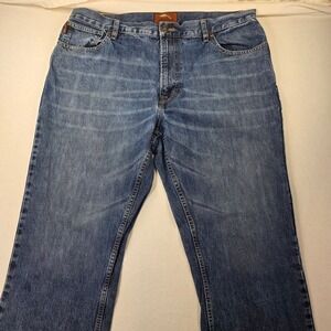 Bob Timberlake Mens Straight Leg Denim Jeans Medium Wash 40x30 sku H 597